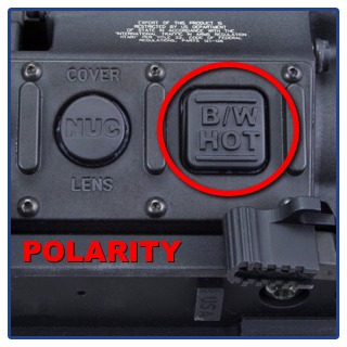 thermal polarity control choose black hot or white hot imaging