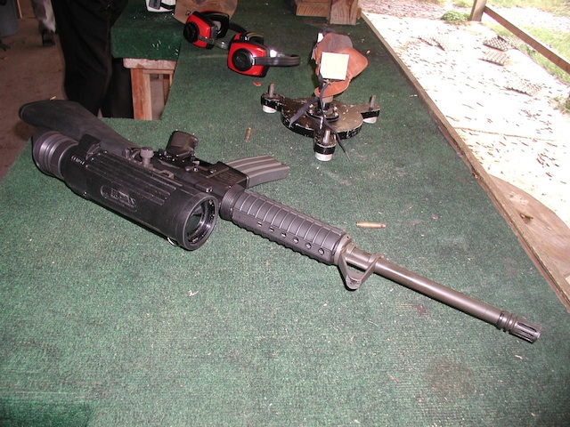 The specter thermal scope on an M4 rifle