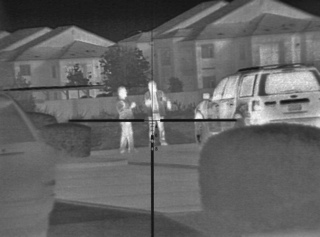 Clip On thermal FLIR T60 suspect detection with Trijicon ACOG