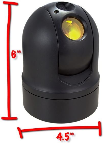 dimensions of the m1-d thermal ptz camera