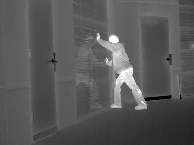 Breaking and entering thermal image in industrial location