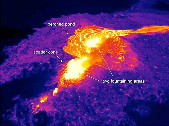UAV Thermal Image of Lava