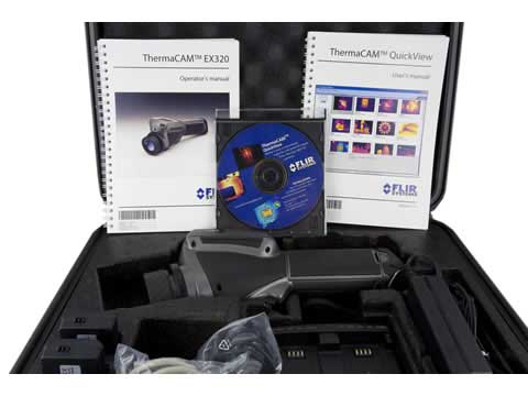 The complete kit for the FLIR ThermaCam E320 Infrared Camera