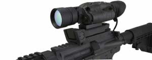 HTMI Mini thermal scope mounted on a weapon