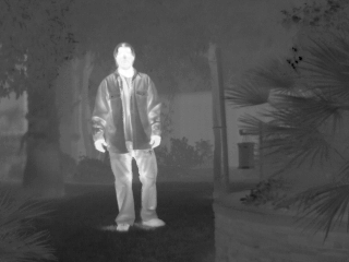 Thermal image of a dude hanging out