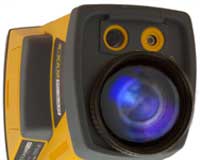 A close view of the RAZ-IR thermal camera lens