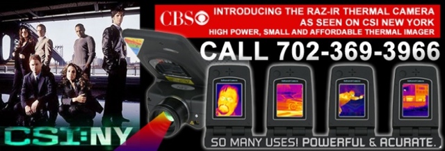 The RAZ-IR Pro infrared thermography camera as seen on CSI NY!