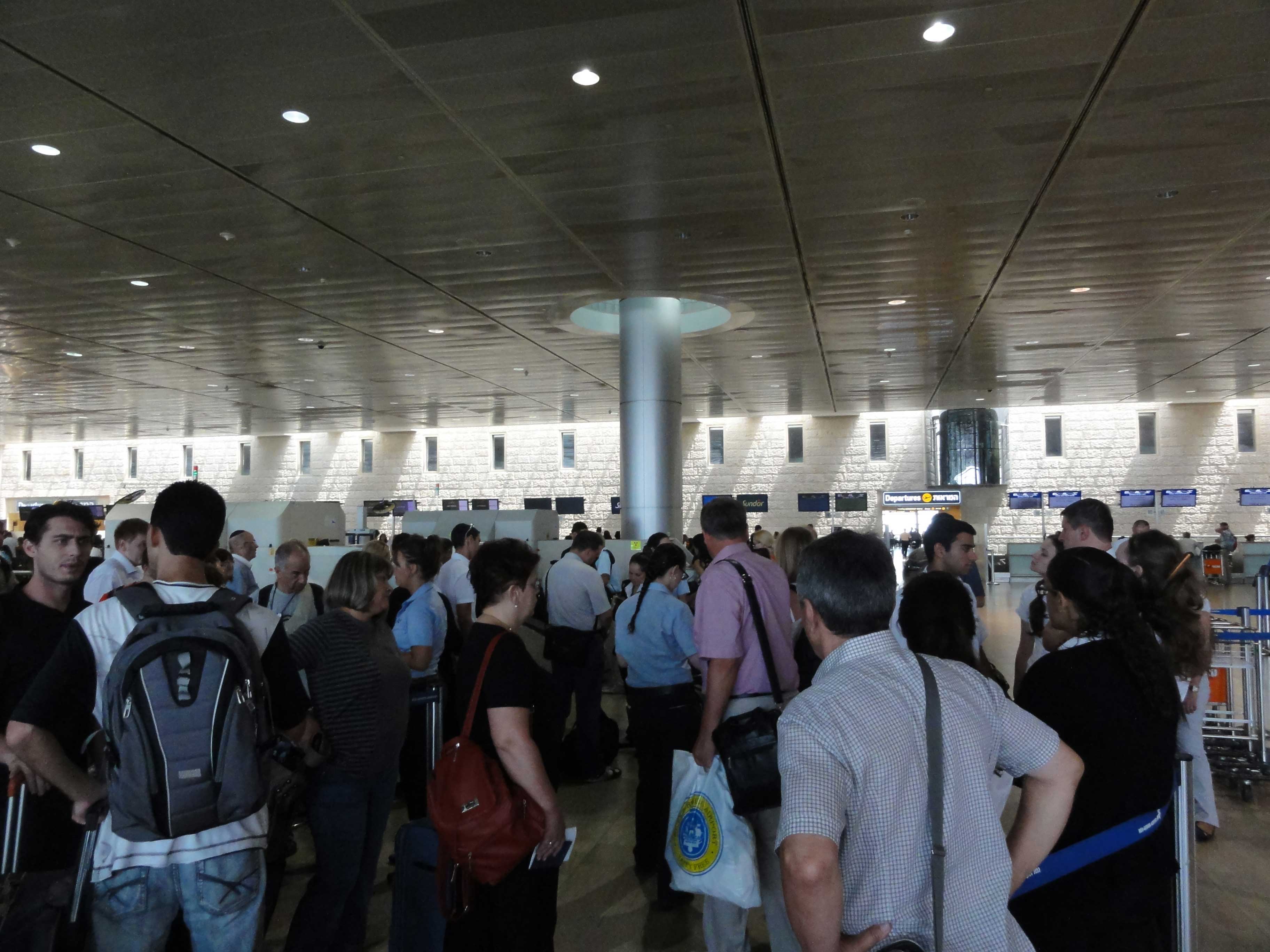 Passengers at Ben-Gurion Airport