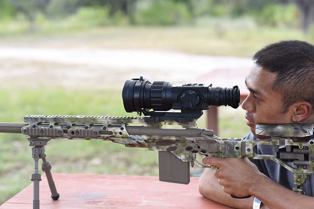 x35 FLIR rifle scope on rifle