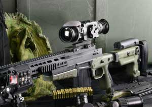 x35_ FLIR thermal rifle scope with TMSLS laser rail system