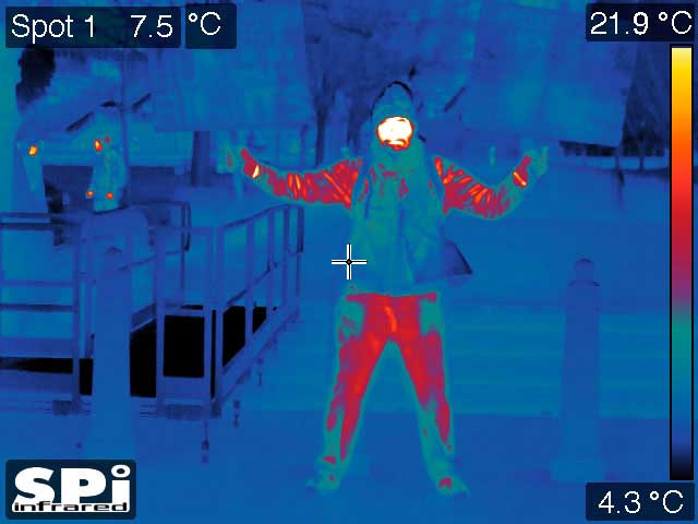 Thermal surveillance of a protester in Washington, DC