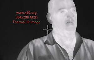 Thermal FLIR Image of the M2D at 384x288 resolution, our modified thermal sensors are programmed for optimal sensitivity