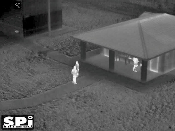 thermal footage from drone gimbal