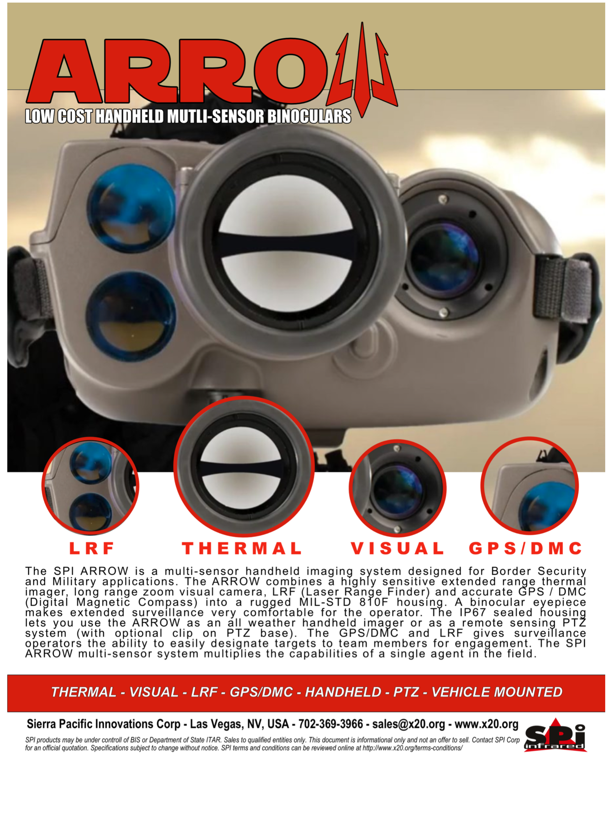 Long range thermal binoculars